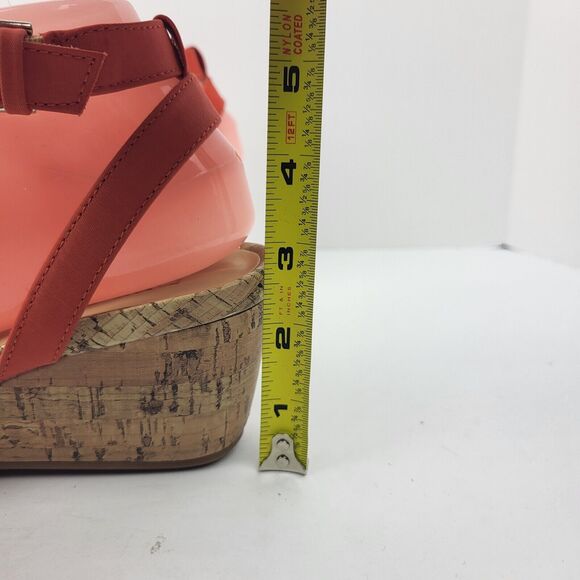 Naturalizer Womens Areda-Flower tangerine Wedge Sandals 8 M - Picture 3 of 12